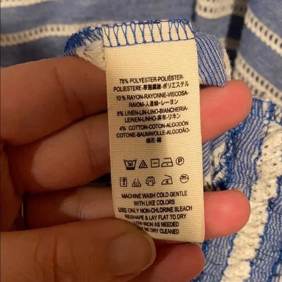 Free People Blue Striped Blouse - Picture 9 of 10